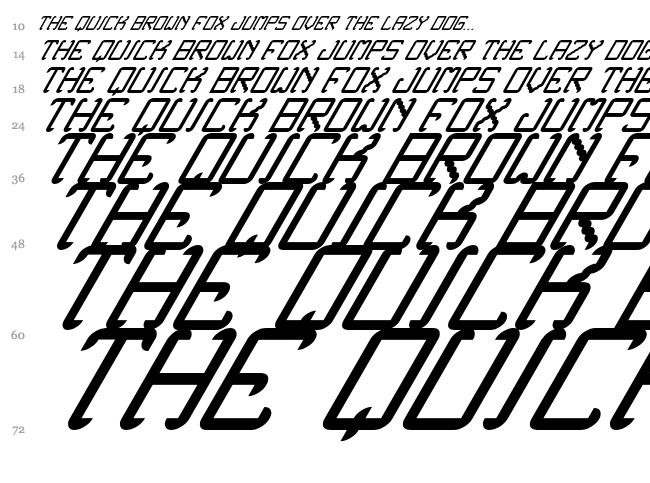 Noxtrey Auf TFB font waterfall